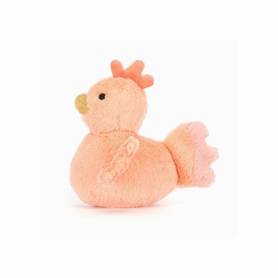 Jellycat Fluffy Chicken Farmyard UK | 40836TQSN